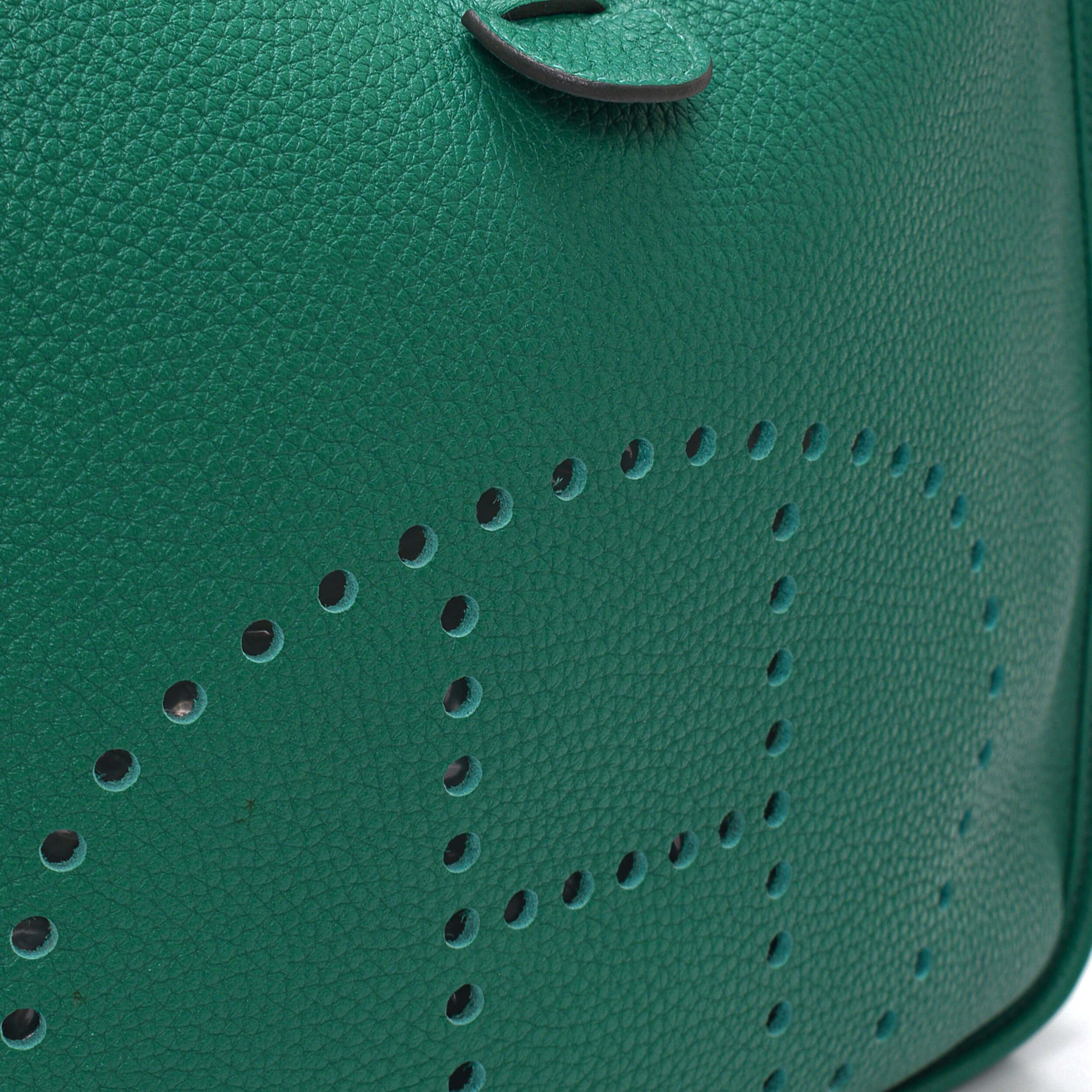 Hermes - Green Togo Leather Evelyne Gm Bag